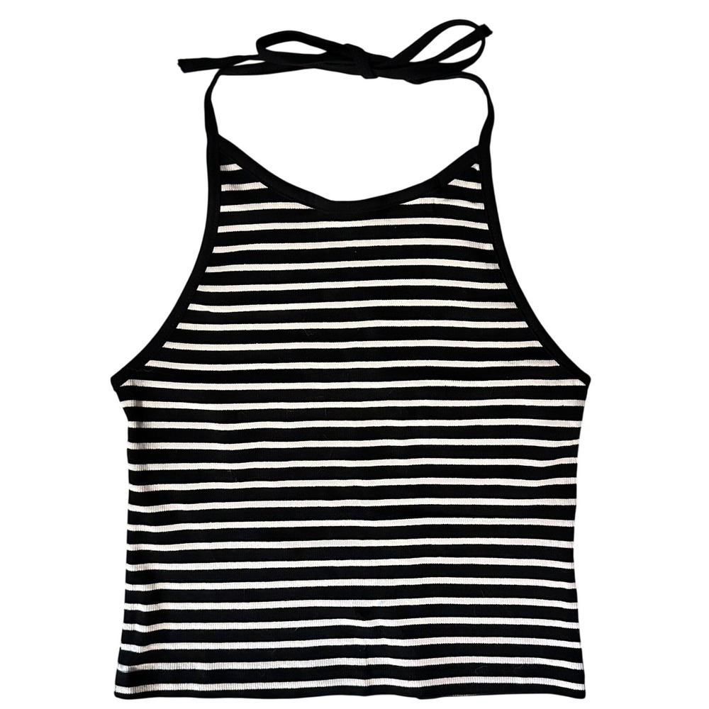 Brave Soul London Striped Halter Top Size L NWT